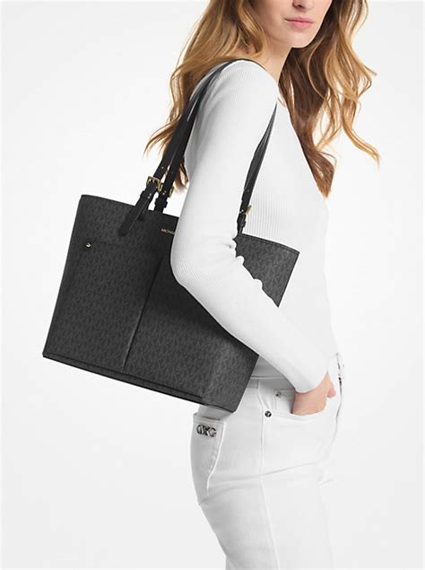 michael kors jet set media|Borsa tote Jet Set media con tasche e logo .